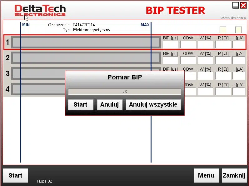 Urządzenie pomiarowe BIP TESTER