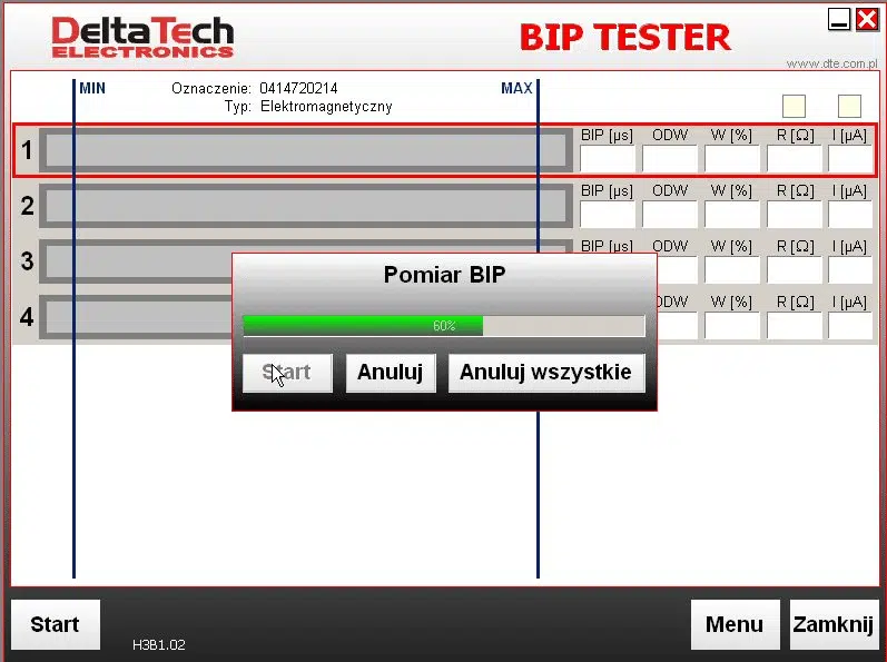 Urządzenie pomiarowe BIP TESTER