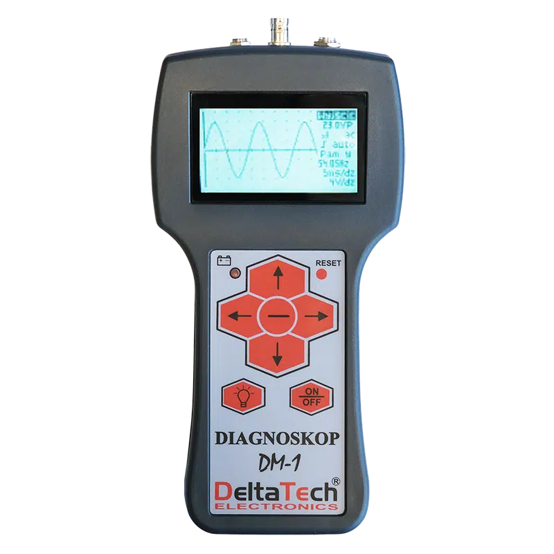 Diagnoskop samochodowy DM-1 od DeltaTech Electronics, przenośny oscyloskop samochodowy