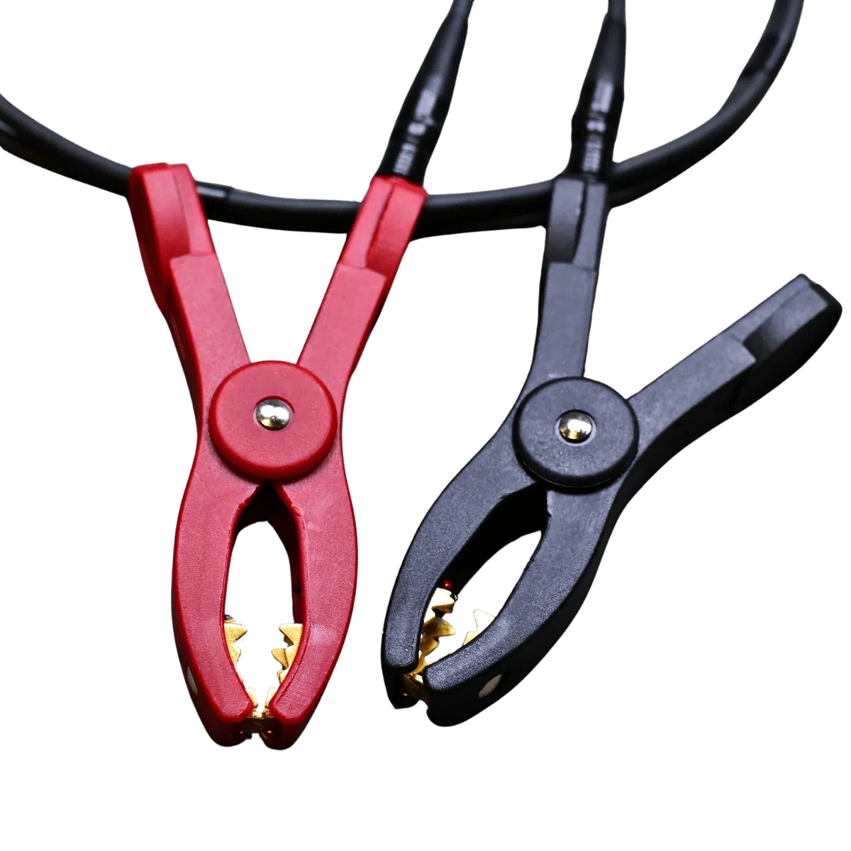 Test leads 1m with compact 25mm terminals for DBT-12+ tester, brass contact, slim design for hard-to-reach batteries